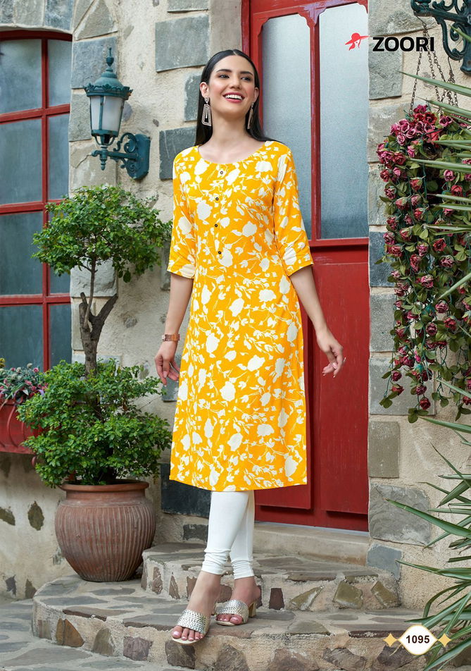 Zoori Akshara 16 Designer New Regular Wear Rayon Kurti Collection